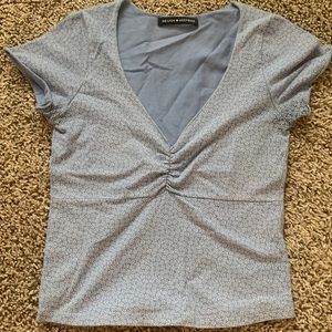 Brandy Melville Blue Floral Top